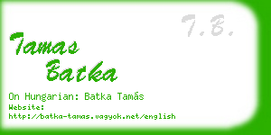tamas batka business card